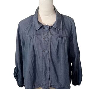Vintage Jeanstar Dainty Cropped Denim like Blue  Jacket Size L
